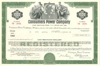 Consumers Power Co. - 1975 dated $1,000 Registered Bond